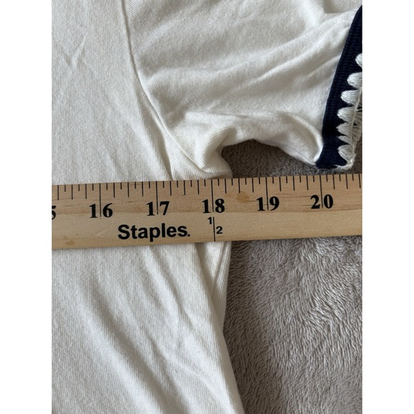 Kerri Rosenthal‎ Women's Medium Sally Ringer Tee Crochet 100% Cotton Shirt White - Picture 2 of 8